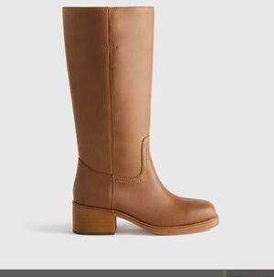 Quince Italian Leather Block Heel Boot